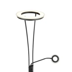 QAZQA Moderne Stehleuchte schwarz inkl. LED mit Lesearm - Divine