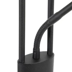 QAZQA Moderne Stehleuchte schwarz inkl. LED mit Lesearm - Divine