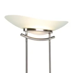 QAZQA Moderne Stehleuchte Stahl inkl. LED und Dimmer - Lexus