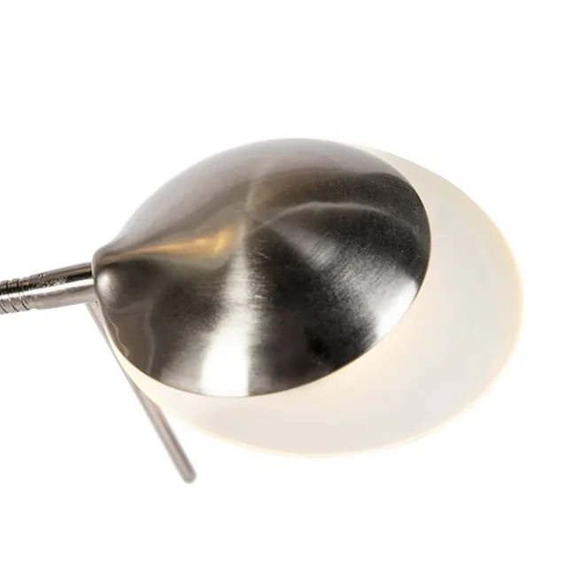 QAZQA Moderne Stehleuchte Stahl inkl. LED und Dimmer - Lexus