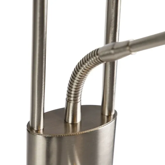 QAZQA Moderne Stehleuchte Stahl inkl. LED mit Lesearm - Ibiza