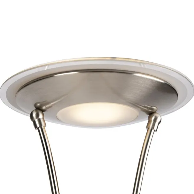 QAZQA Moderne Stehleuchte Stahl inkl. LED mit Lesearm - Ibiza