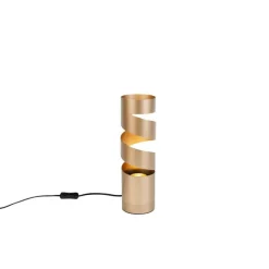 Trio Leuchten Moderne tafellamp taupe met goud - Stream