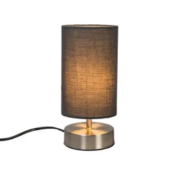 QAZQA Moderne Tischlampe grau mit Stahl - Milo 2