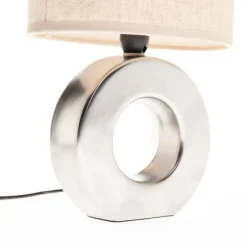 Honsel Moderne Tischlampe in Beige mit Stahl - Tohu