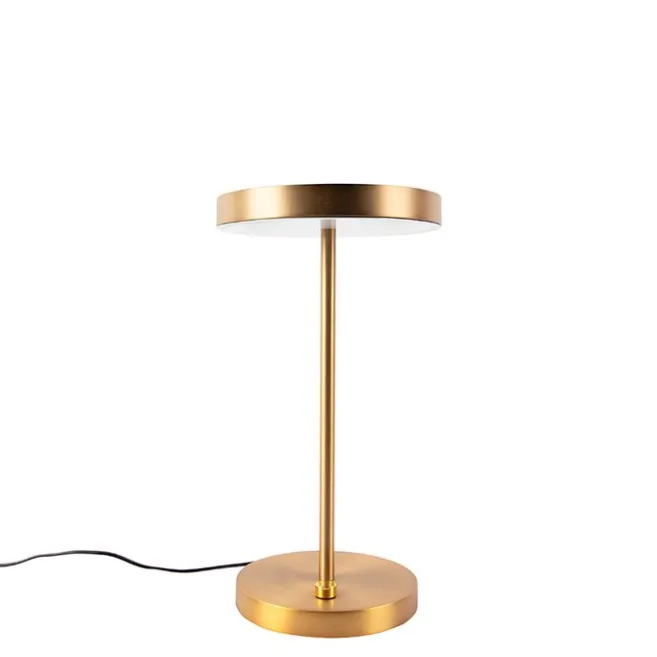 QAZQA Moderne Tischleuchte bronze inkl. LED - Disco