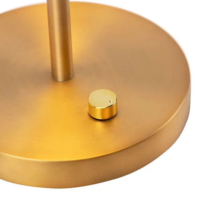 QAZQA Moderne Tischleuchte bronze inkl. LED - Disco