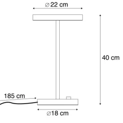 QAZQA Moderne Tischleuchte bronze inkl. LED - Disco