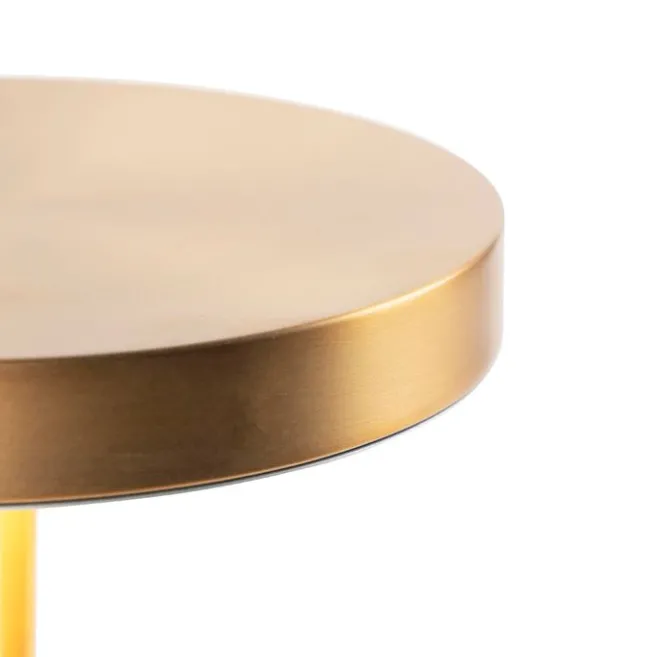 QAZQA Moderne Tischleuchte bronze inkl. LED - Disco