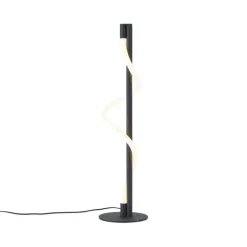 QAZQA Moderne Tischleuchte schwarz inkl. LED 3-Stufen-Dimmbar - Twirl