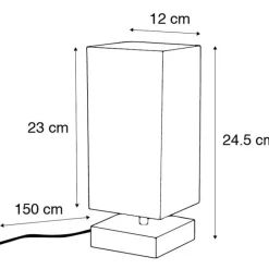 QAZQA Moderne Tischleuchte schwarz mit Stahl - Milo