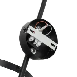 QAZQA Moderne Wandlampe schwarz mit Glas - Roslini