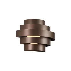 QAZQA Moderne Wandleuchte Bronze inkl. LED 3-Stufen-Dimmbar - Lines
