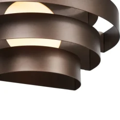 QAZQA Moderne Wandleuchte Bronze inkl. LED 3-Stufen-Dimmbar - Lines