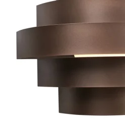 QAZQA Moderne Wandleuchte Bronze inkl. LED 3-Stufen-Dimmbar - Lines