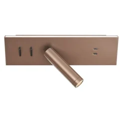 QAZQA Moderne Wandleuchte Dunkelbronze Verstellbar mit USB-C inkl. LED - Modric