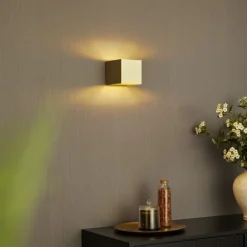 QAZQA Moderne Wandleuchte Gold inkl. LED und Touch-Dimmer Wiederaufladbar - Joris