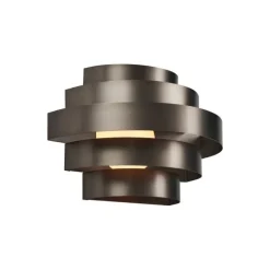 QAZQA Moderne Wandleuchte Gunmetal inkl. LED 3-Stufen-Dimmbar - Lines