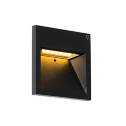 QAZQA Moderne Wandleuchte schwarz inkl. LED - Gem 2