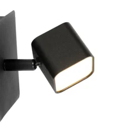 QAZQA Moderne Wandleuchte schwarz inkl. LED mit Schalter - Nola