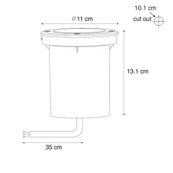 QAZQA Moderner Außen-Bodenstrahler aus Stahl 35 mm verstellbar IP65 - Delux