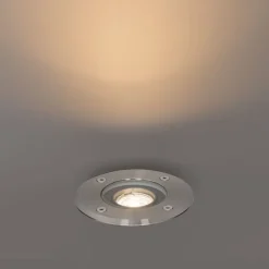 QAZQA Moderner Außen-Bodenstrahler aus Stahl 35 mm verstellbar IP65 - Delux