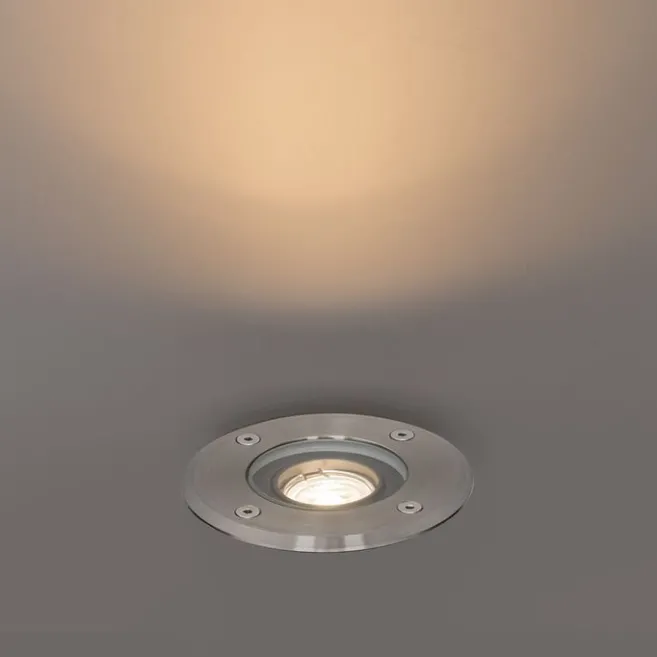 QAZQA Moderner Außen-Bodenstrahler aus Stahl 35 mm verstellbar IP65 - Delux