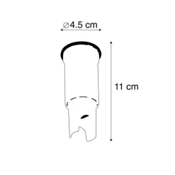 QAZQA Moderner Außen-Bodenstrahler schwarz IP67 inkl. LED - Aldo