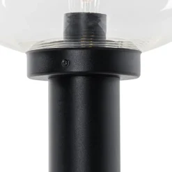 QAZQA Moderner Außenpfosten schwarz 50 cm - Elly