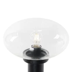 QAZQA Moderner Außenpfosten schwarz 50 cm - Elly