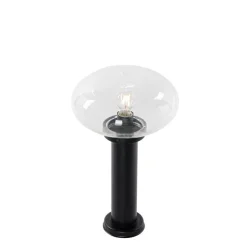 QAZQA Moderner Außenpfosten schwarz 50 cm - Elly