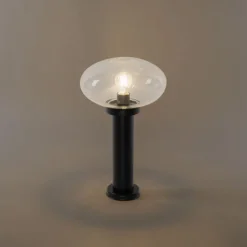 QAZQA Moderner Außenpfosten schwarz 50 cm - Elly