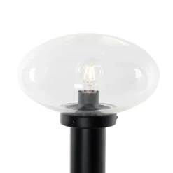 QAZQA Moderner Außenpfosten schwarz 100 cm - Elly