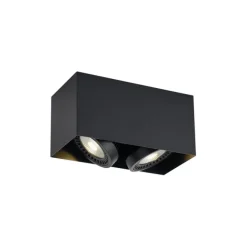 QAZQA Professional Moderner Aufbaustrahler schwarz inkl. dimmbarer LED 2-flammig - Dionysos