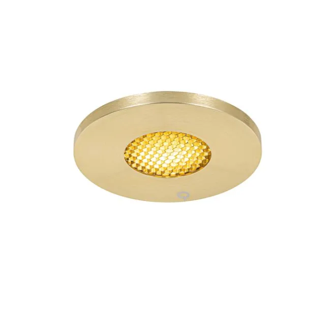 QAZQA Moderner Badezimmer-Einbaustrahler Gold IP54 – Shed Honey
