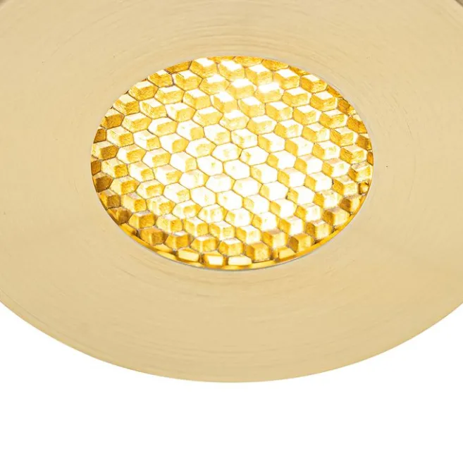 QAZQA Moderner Badezimmer-Einbaustrahler Gold IP54 – Shed Honey