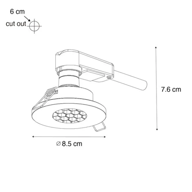 QAZQA Moderner Badezimmer-Einbaustrahler Gold IP54 – Shed Honey