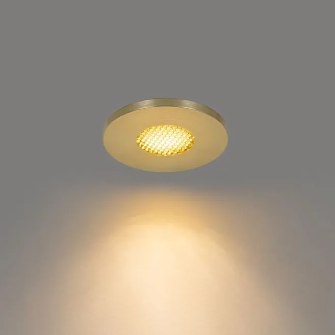 QAZQA Moderner Badezimmer-Einbaustrahler Gold IP54 – Shed Honey