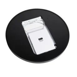 QAZQA Moderner Badezimmerspiegel schwarz inkl. LED und Touchdimmer - Pim