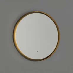 QAZQA Moderner Badezimmerspiegel schwarz inkl. LED und Touchdimmer - Pim