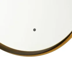 QAZQA Moderner Badezimmerspiegel schwarz inkl. LED und Touchdimmer - Pim