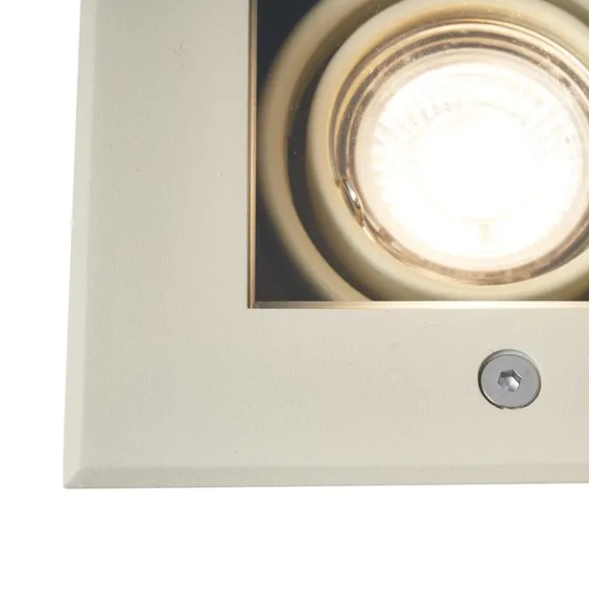 QAZQA Moderner Bodeneinbaustrahler beige GU10 50mm dreh- und schwenkbar IP65 - Oneon