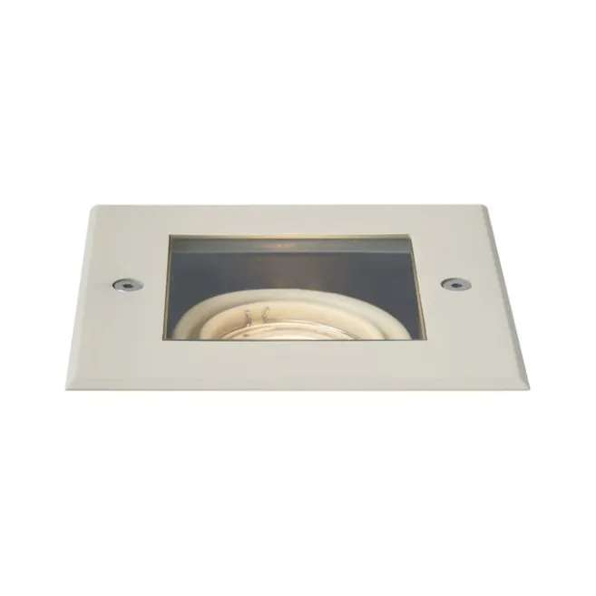 QAZQA Moderner Bodeneinbaustrahler beige GU10 50mm dreh- und schwenkbar IP65 - Oneon
