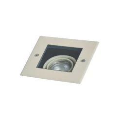 QAZQA Moderner Bodeneinbaustrahler beige GU10 50mm dreh- und schwenkbar IP65 - Oneon