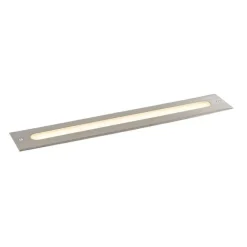 QAZQA Moderner Bodenstrahler Stahl 50 cm inkl. LED IP65 - Eline
