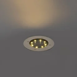 QAZQA Moderner Bodenstrahler Stahl inkl. LED IP65 Solar - Terry