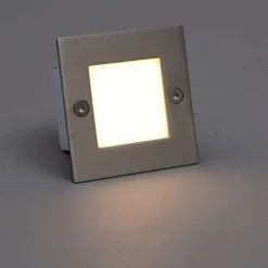 QAZQA Moderner Einbaustrahler Stahl inkl. LED - Square 7