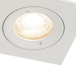 QAZQA Moderner Einbaustrahler weiß quadratisch IP44 - Xena