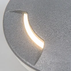 QAZQA Moderner Outdoor Bodenstrahler grau mit Deckel inkl. LED IP67 - Ceci