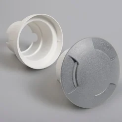 QAZQA Moderner Outdoor Bodenstrahler grau mit Deckel inkl. LED IP67 - Ceci